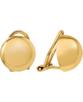 Macy's - Ridge Textured Half Hoop Clip-On Earrings
