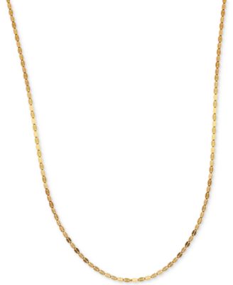 Italian Gold - Polished Fancy Link Chain Necklace in 14k Gold, White gold or Rose Gold