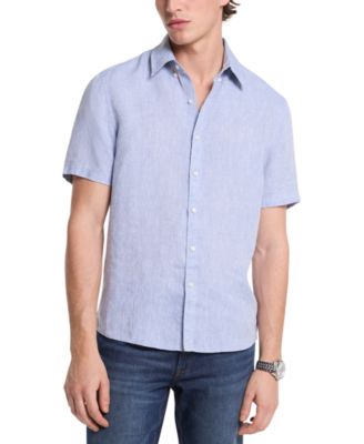 Michael Kors - Men's Slim-Fit Yarn-Dyed Linen Shirt