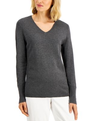 JM Collection - Petite V-Neck Sweater