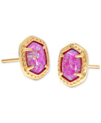 Kendra Scott - 14k Gold-Plated Framed Stone Stud Earrings