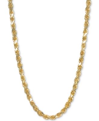 Italian Gold - 30" Rope Chain Necklace in 14k Gold