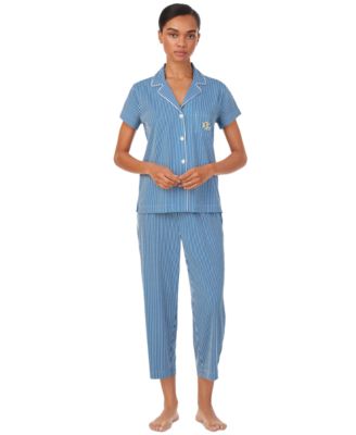 Lauren Ralph Lauren - Women's Short-Sleeve Cropped Pajama Set
